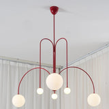 Tyalez Modern White Round Glass Pendant Light