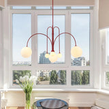Tyalez Modern White Round Glass Pendant Light