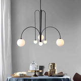 Tyalez Modern White Round Glass Pendant Light