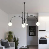 Tyalez Modern White Round Glass Pendant Light