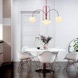 Tyalez Modern White Round Glass Pendant Light