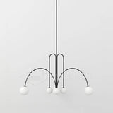Tyalez Modern White Round Glass Pendant Light