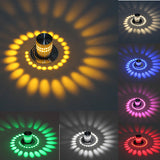 Tyalez Stylish Indoor Spiral Aluminum RGB LED Wall Lights For Living Room