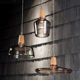 Tyalez Antique Glass Coated Wood Pendant Lights