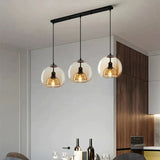 Modern Handblown Glass Globe Ceiling Light
