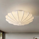 Tyalez White Silk Flush Mount Ceiling Light