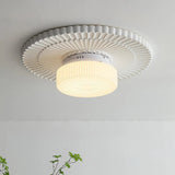 Tyalez Retro Nostalgia Milky White Art Glass Recessed Ceiling Light