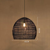 Tyalez Handmade Vintage Rattan Bamboo Pendant Light