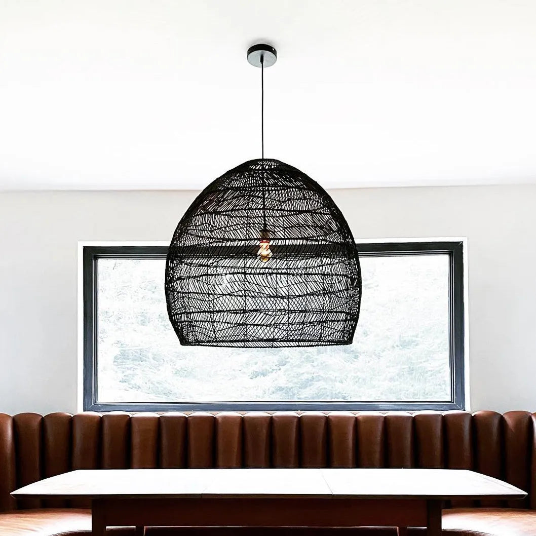 Tyalez Handmade Vintage Rattan Bamboo Pendant Light