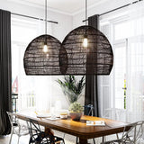 Tyalez Handmade Vintage Rattan Bamboo Pendant Light