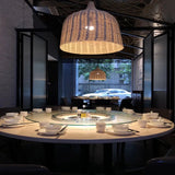 Tyalez Hand Rattan Basket Dining Room Pendant Light