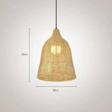 Tyalez Hand Rattan Basket Dining Room Pendant Light