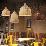 Tyalez Hand Rattan Basket Dining Room Pendant Light