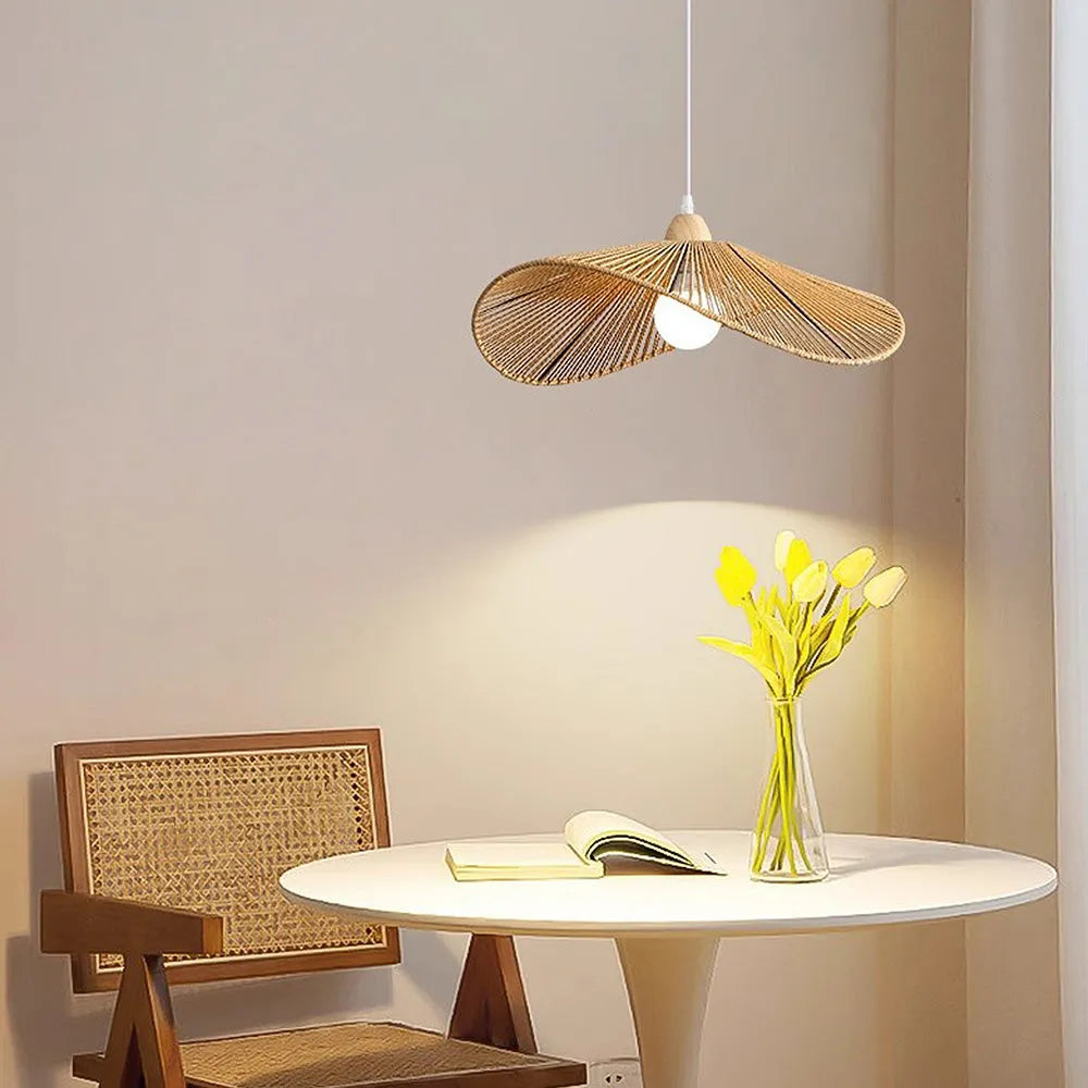 Tyalez Handwoven Bamboo Simple Pendant Light