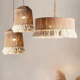 Tyalez Bohemian Creative Tassel Handmade Hemp Rope Pendant Light