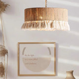 Tyalez Bohemian Creative Tassel Handmade Hemp Rope Pendant Light