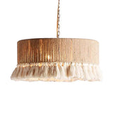 Tyalez Bohemian Creative Tassel Handmade Hemp Rope Pendant Light