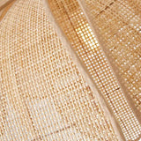 Tyalez Japanese Style Handmade Wabi-sabi Petal Shape Rattan Pendant Light