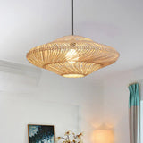 Tyalez Creative Rattan Flying Saucer Ceiling Light