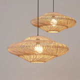 Tyalez Creative Rattan Flying Saucer Ceiling Light