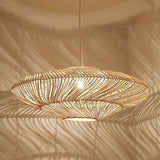 Tyalez Creative Rattan Flying Saucer Ceiling Light
