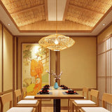 Tyalez Creative Rattan Flying Saucer Ceiling Light