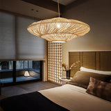 Tyalez Creative Rattan Flying Saucer Ceiling Light