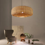 Tyalez Woven Rattan Pendant Lighting Countryside Style