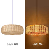 Tyalez Woven Rattan Pendant Lighting Countryside Style