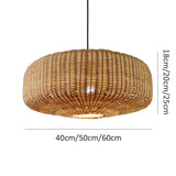 Tyalez Woven Rattan Pendant Lighting Countryside Style