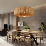 Tyalez Woven Rattan Pendant Lighting Countryside Style