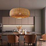 Tyalez Woven Rattan Pendant Lighting Countryside Style