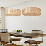 Tyalez Woven Rattan Pendant Lighting Countryside Style