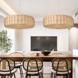 Tyalez Woven Rattan Pendant Lighting Countryside Style