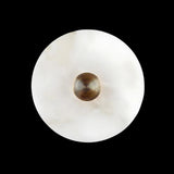 Tyalez Modern Sipmple Round Alabaster Wall Light