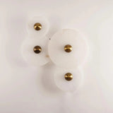 Tyalez Modern Sipmple Round Alabaster Wall Light
