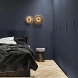 Tyalez Modern Sipmple Round Alabaster Wall Light