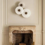 Tyalez Modern Sipmple Round Alabaster Wall Light