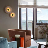 Tyalez Modern Sipmple Round Alabaster Wall Light