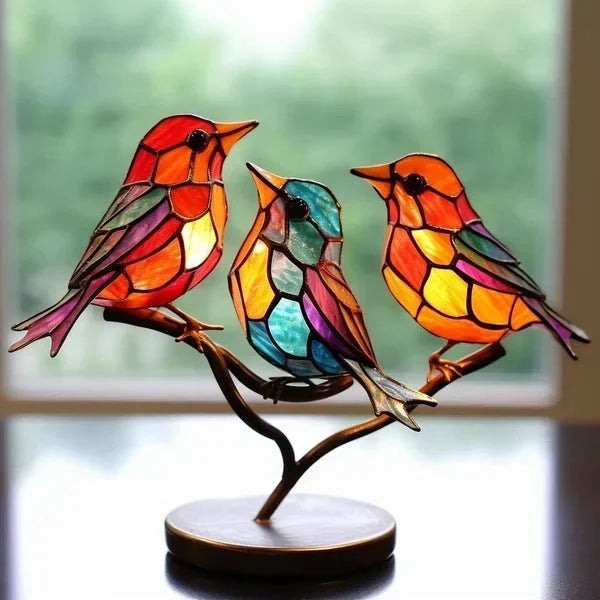 Tyalez Chic Acrylic Painted Bird Table Lamp