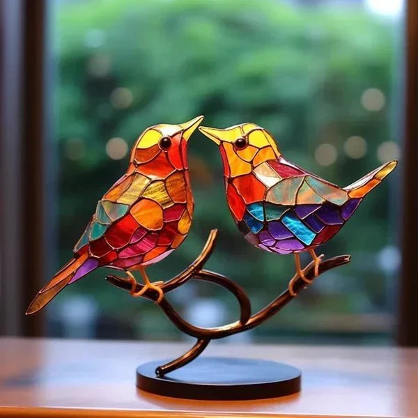 Tyalez Chic Acrylic Painted Bird Table Lamp