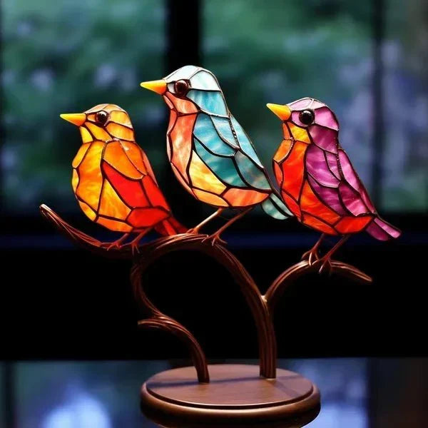 Tyalez Chic Acrylic Painted Bird Table Lamp