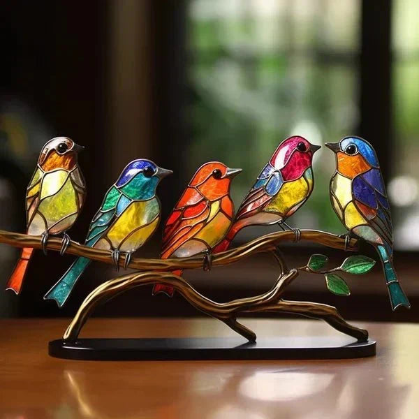 Tyalez Chic Acrylic Painted Bird Table Lamp