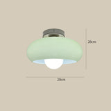 Retro Round Glass Ceiling Light – Elegant Semi-Flush Fixture