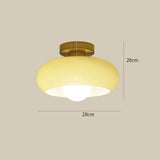 Retro Round Glass Ceiling Light – Elegant Semi-Flush Fixture