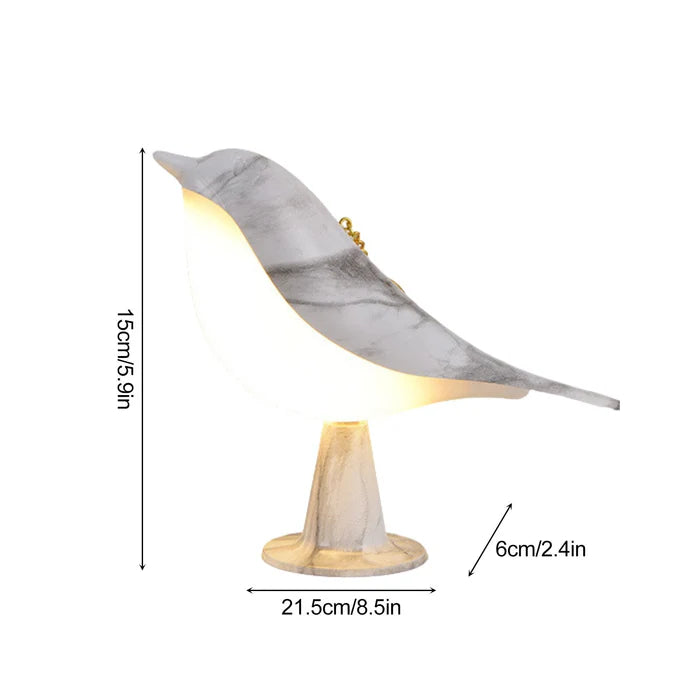 Tyalez Chic Wooden Bird Table Lamp