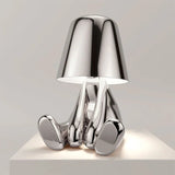 Tyalez Cute Gold Man Statue LED Table Lamp