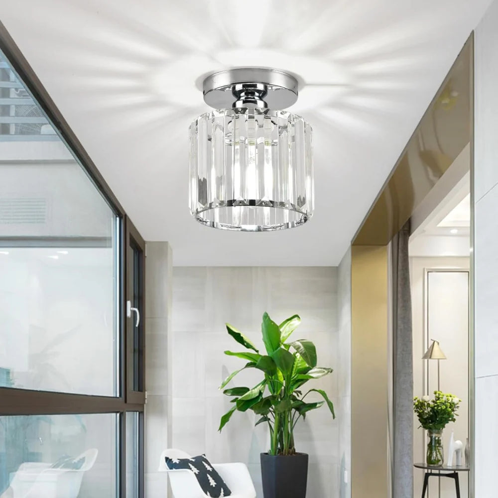Tyalez Modern Nordic Crystal Glass LED Ceiling Light