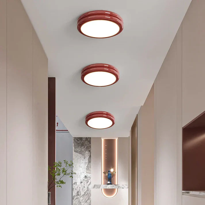 Vintage Cream-Style Bauhaus Entrance Ceiling Lamp