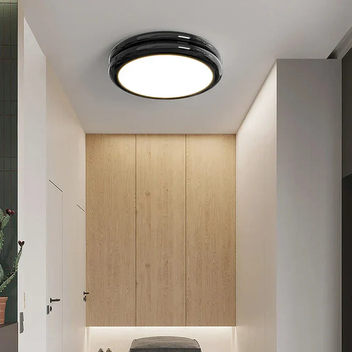 Vintage Cream-Style Bauhaus Entrance Ceiling Lamp